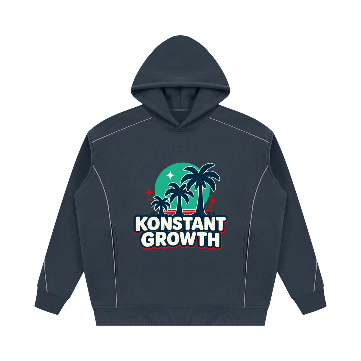 Konstant Growth Vintage — Oversized Piping Fleece Hoodie — Edition I ODMPOD