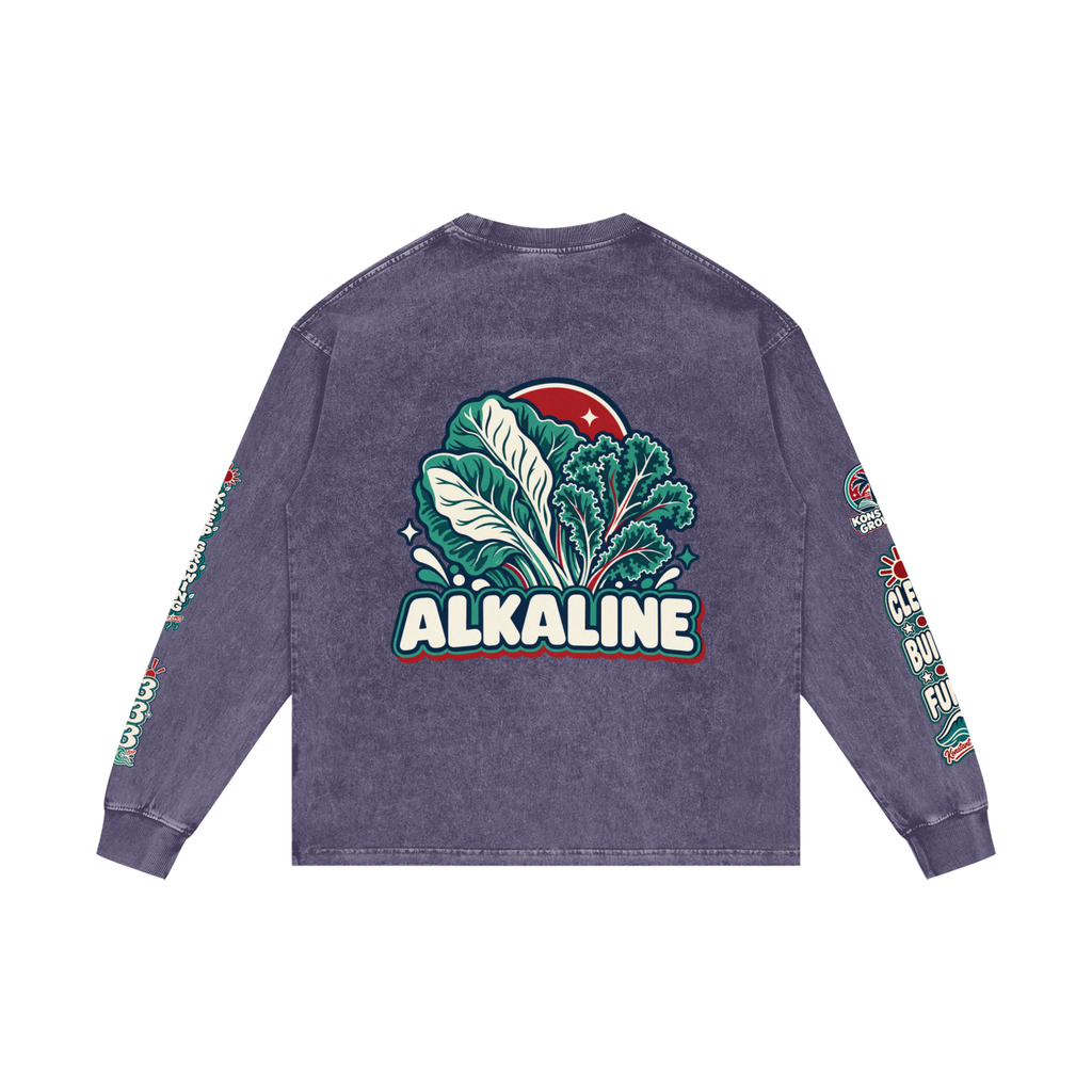Acid Wash Oversize Long Sleeve T-Shirt