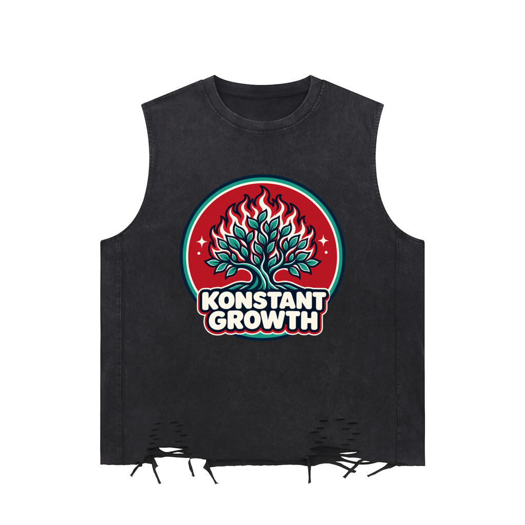 Konstant Growth Vintage — Snow Washed Raw-Hem Tank Top