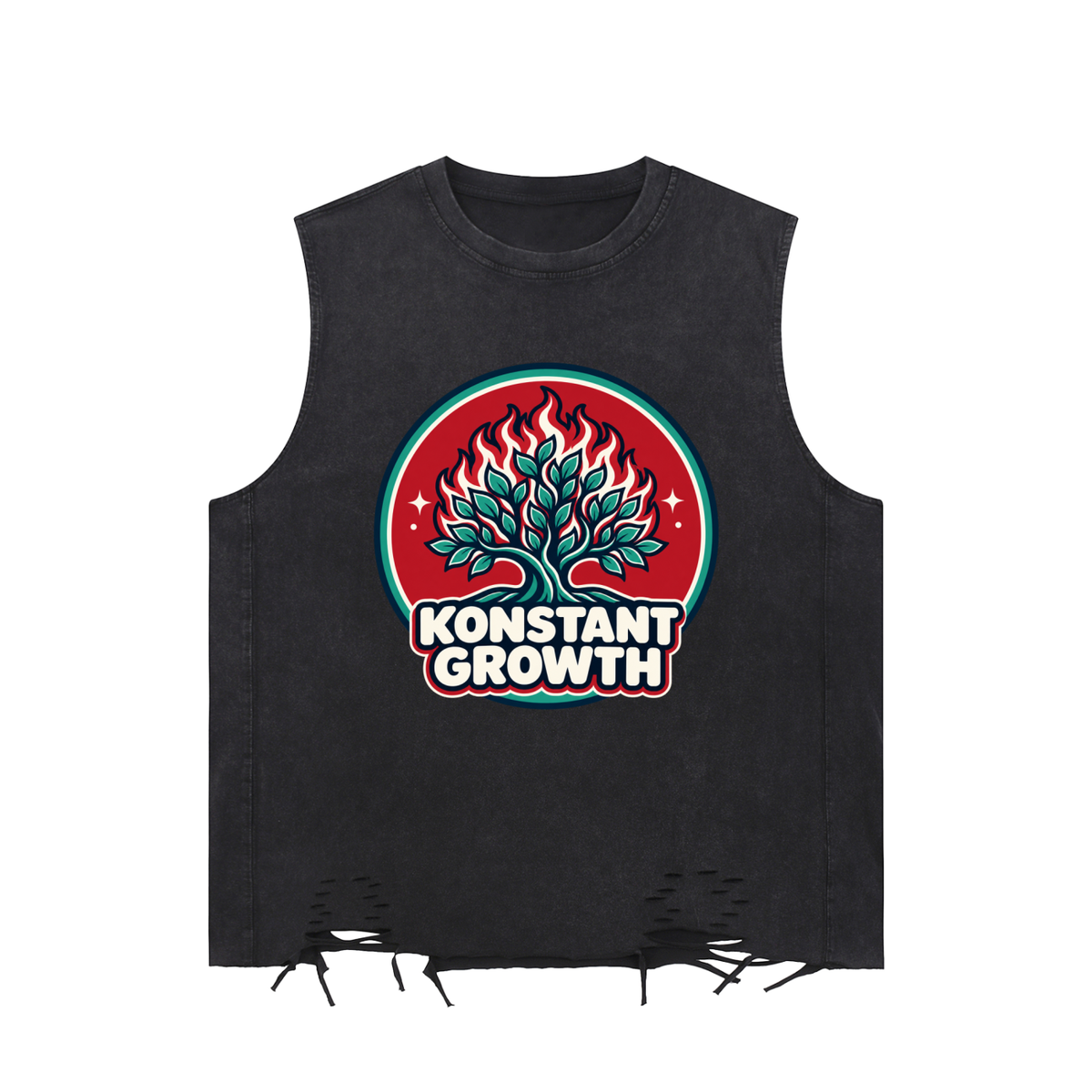 Konstant Growth Vintage — Snow Washed Raw-Hem Tank Top