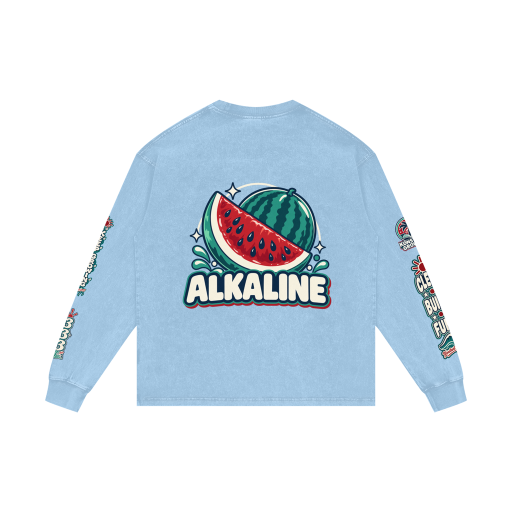 Acid Wash Oversize Long Sleeve T-Shirt