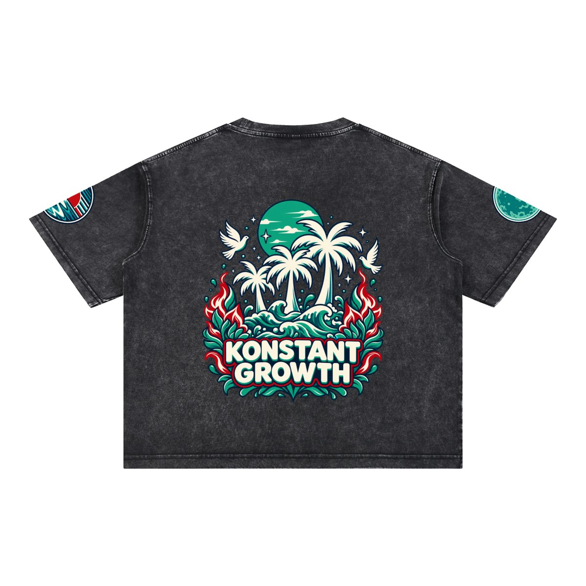 Mineral Wash Boxy Cotton T-Shirt ODMPOD