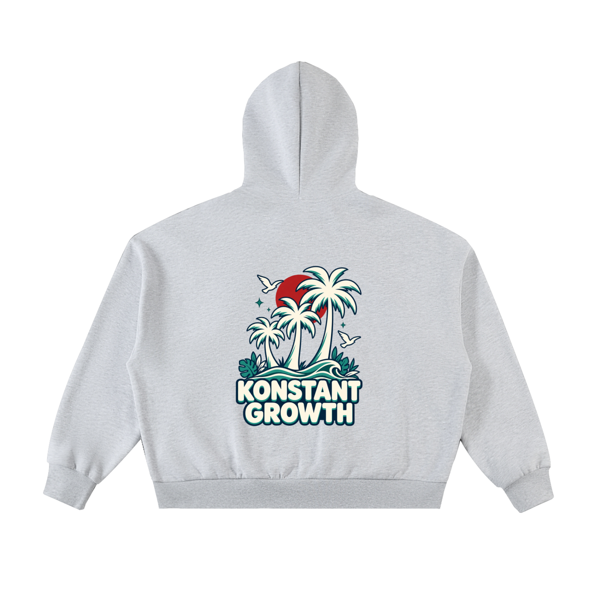Fleeced Full-Zip Boxy Hoodie ODMPOD