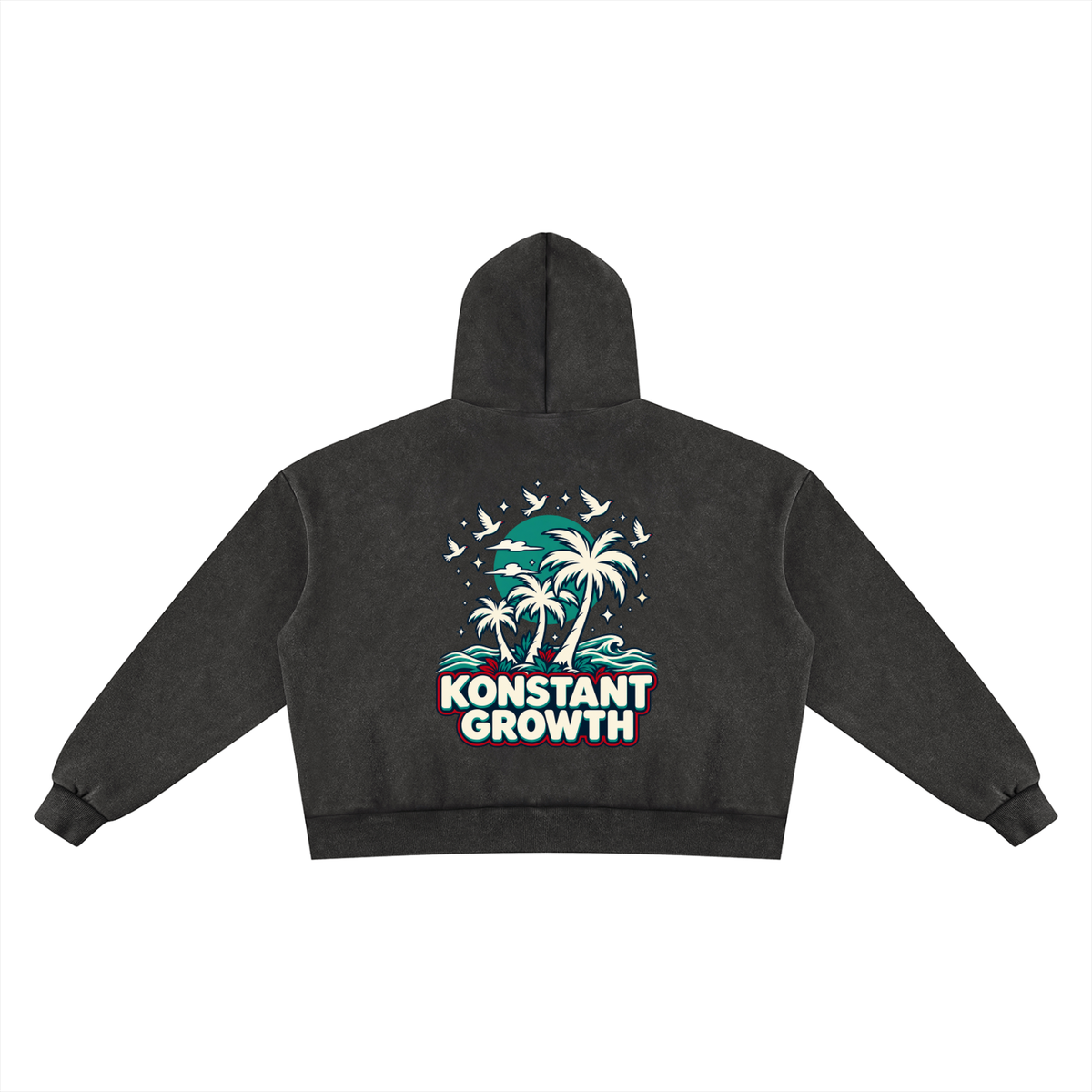 Unisex Vintage Wash Fleece Boxy Hoodie ODMPOD