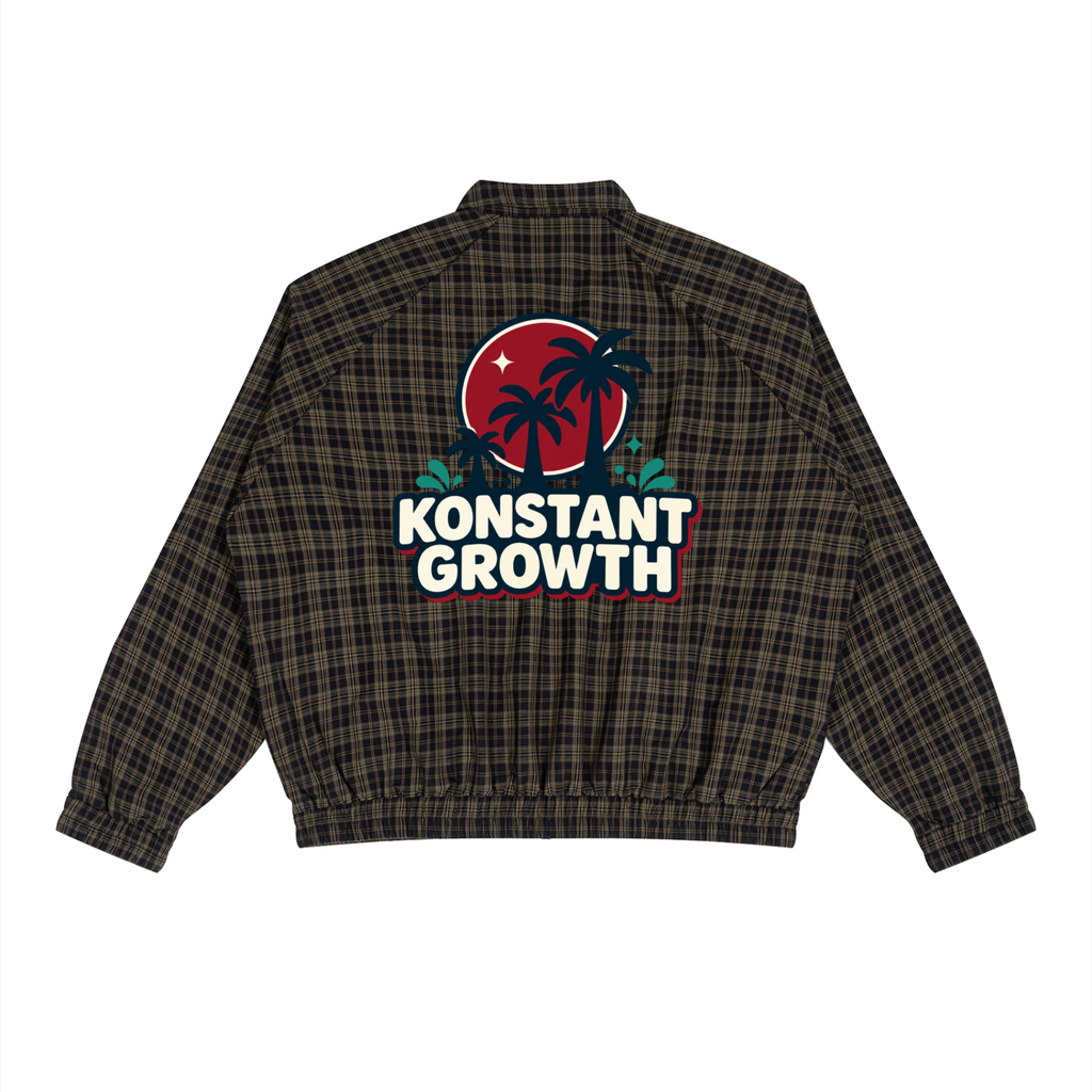 Unisex Plaid Full-Zip Track Jacket ODMPOD