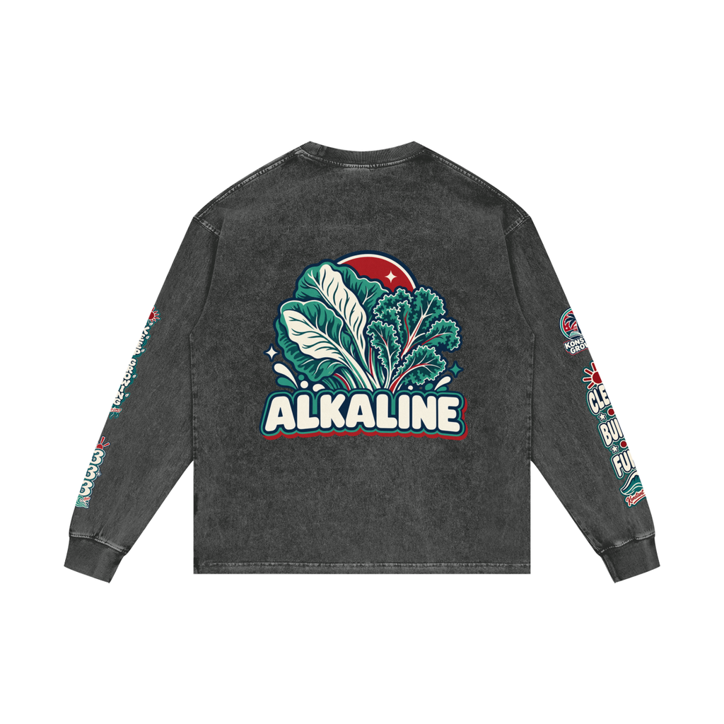 Acid Wash Oversize Long Sleeve T-Shirt