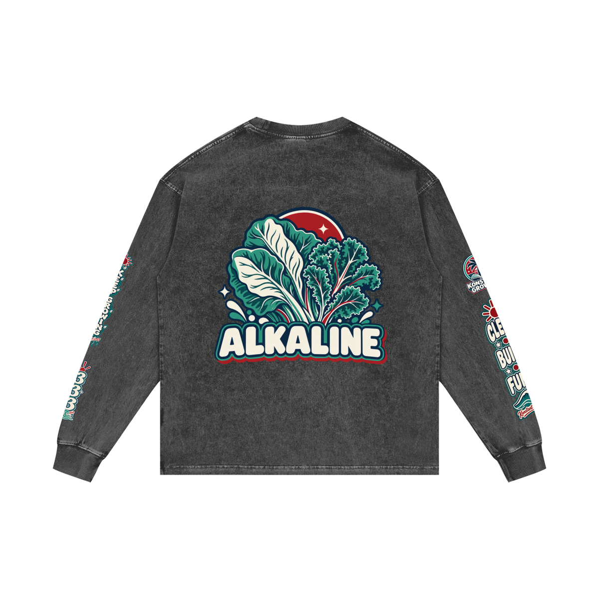 Acid Wash Oversize Long Sleeve T-Shirt