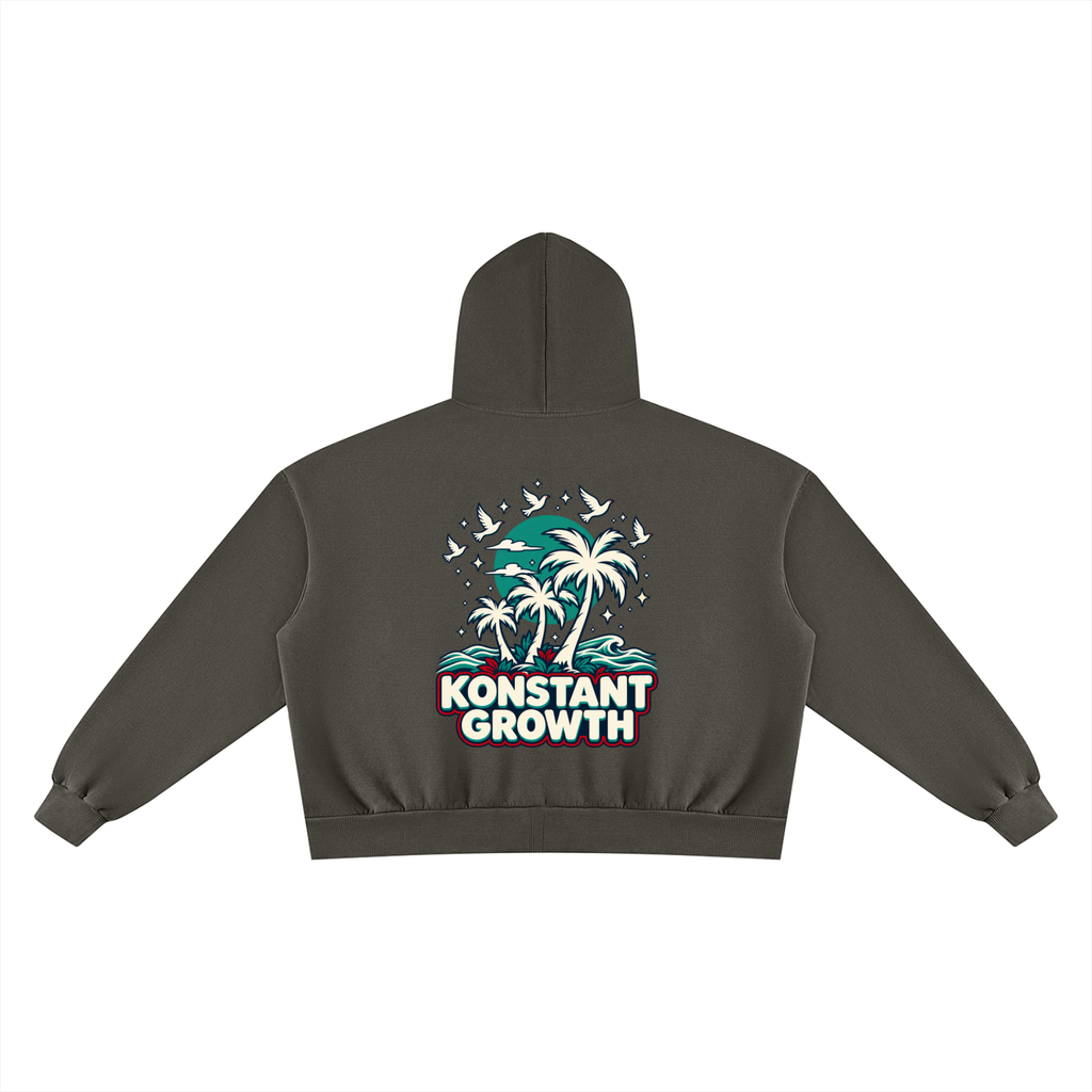 Unisex Vintage Wash Fleece Boxy Hoodie ODMPOD