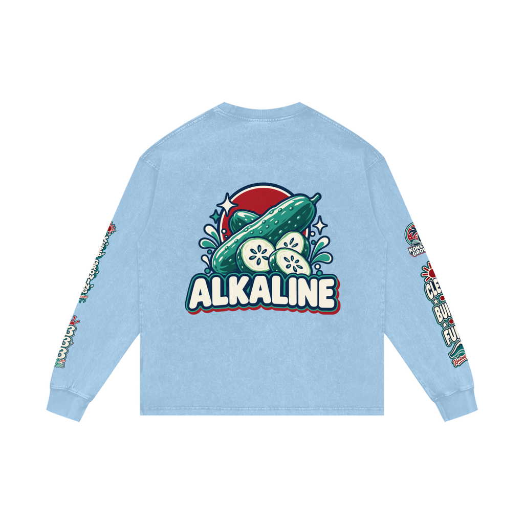 Acid Wash Oversize Long Sleeve T-Shirt