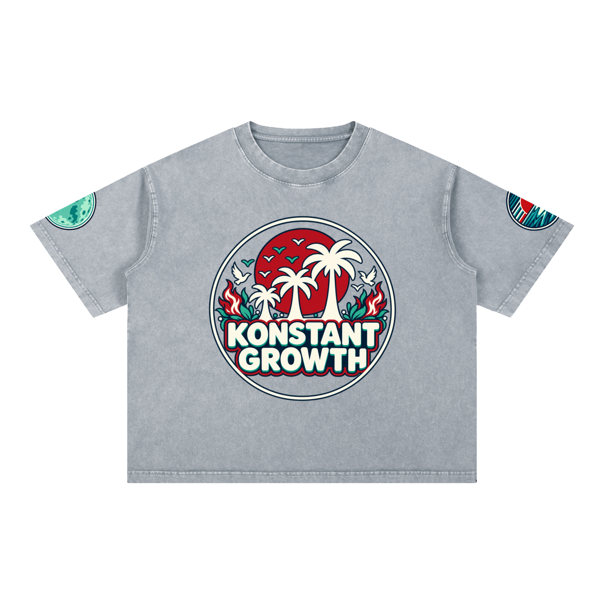 Mineral Wash Boxy Cotton T-Shirt ODMPOD