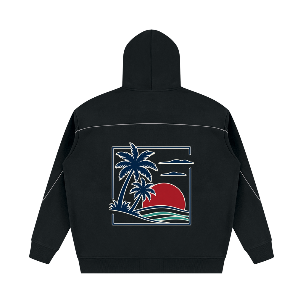 Konstant Growth Vintage — Unisex Oversized Piping Fleece Hoodie