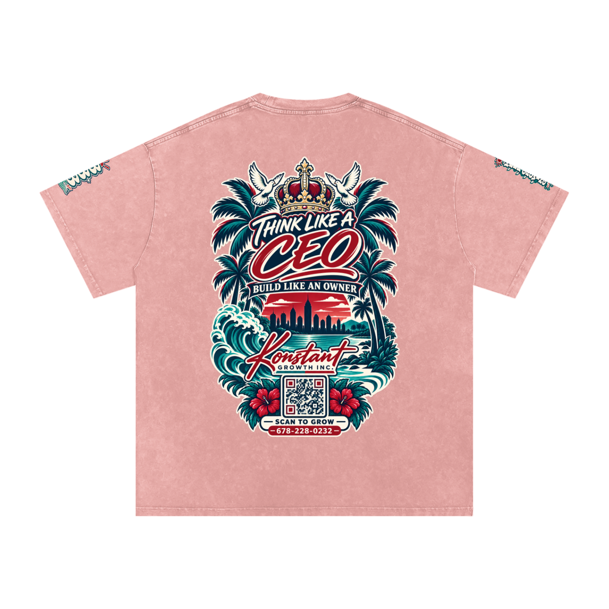Konstant Growth Vintage — Snow Washed Oversized Cotton T-Shirt