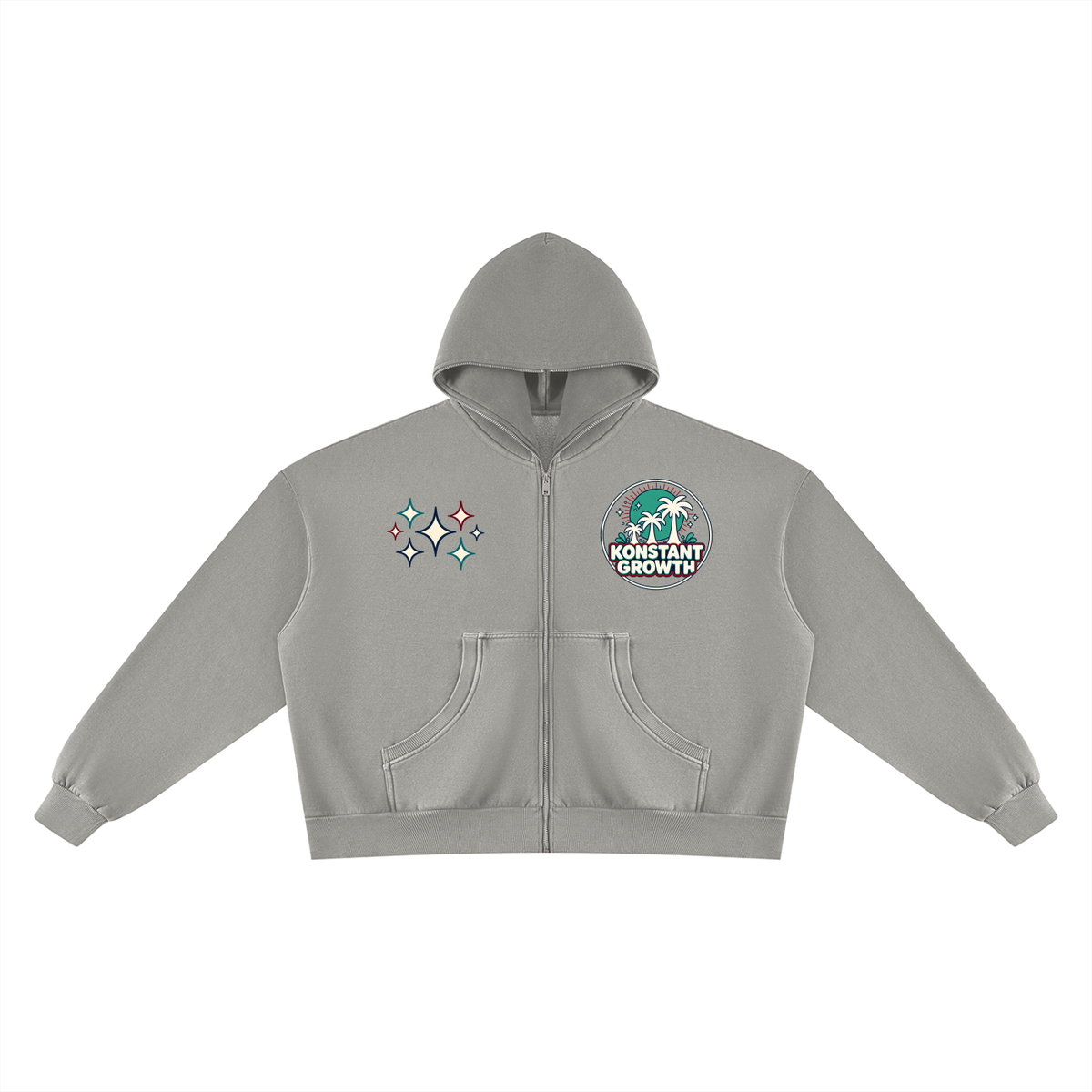Unisex Vintage Wash Fleece Boxy Hoodie ODMPOD