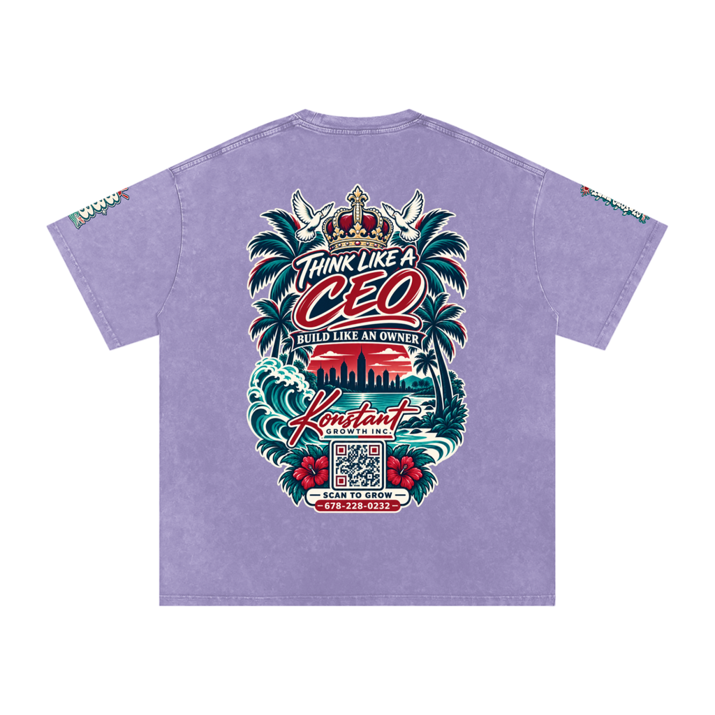 Konstant Growth Vintage — Snow Washed Oversized Cotton T-Shirt