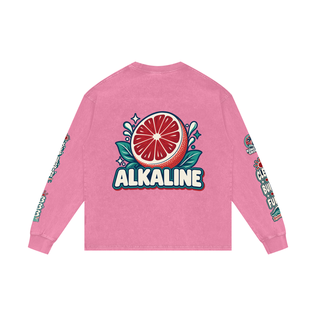 Acid Wash Oversize Long Sleeve T-Shirt