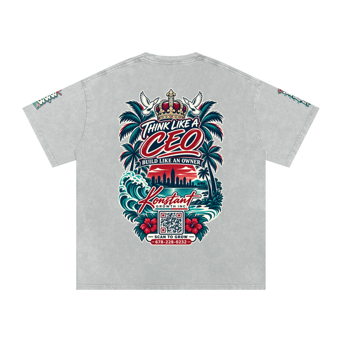 Konstant Growth Vintage — Snow Washed Oversized Cotton T-Shirt