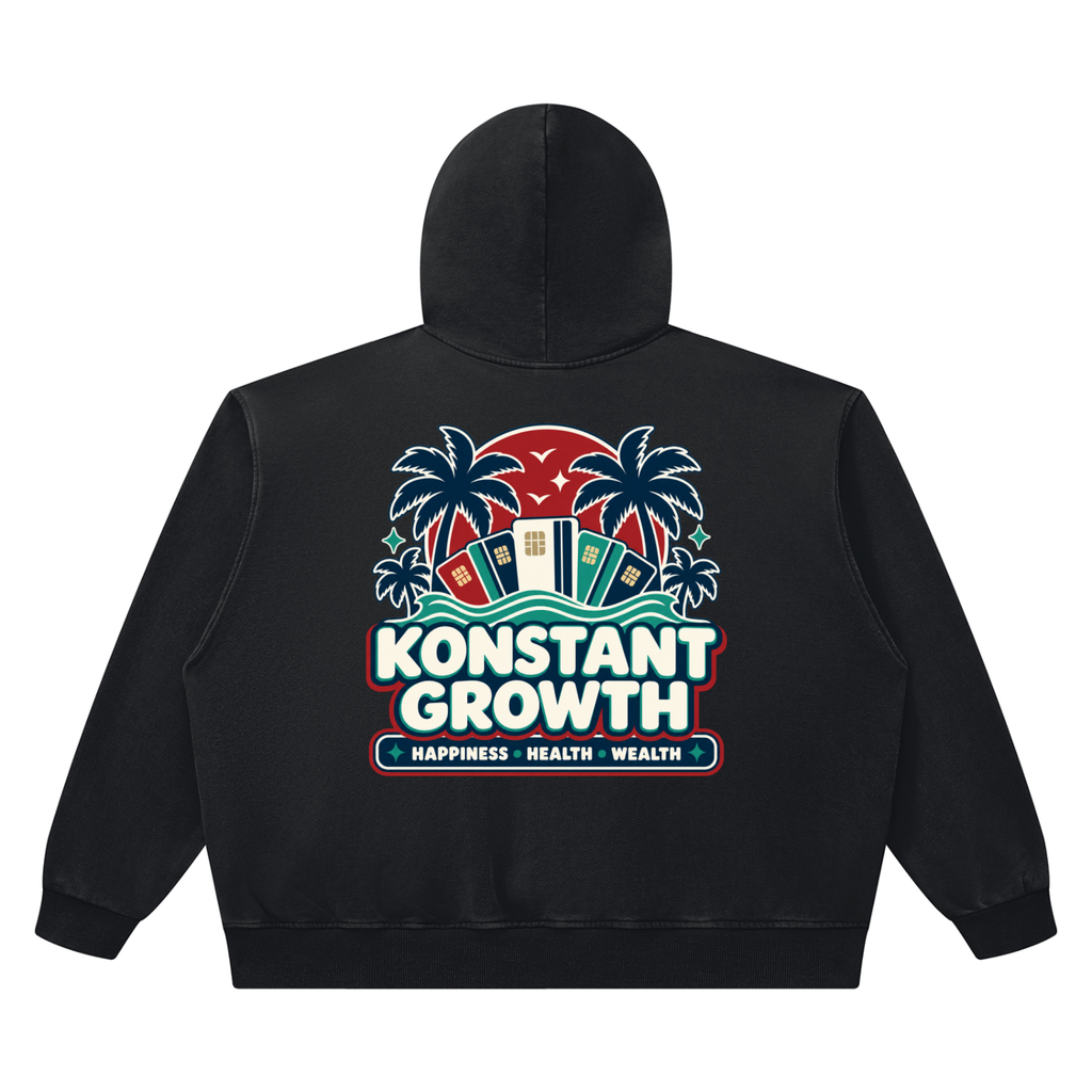 Konstant Growth Vintage — Unisex Heavyweight Vintage Wash Boxy Hoodie