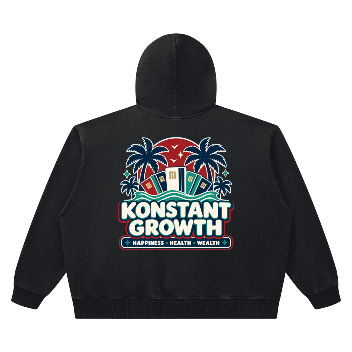 Konstant Growth Vintage — Unisex Heavyweight Vintage Wash Boxy Hoodie