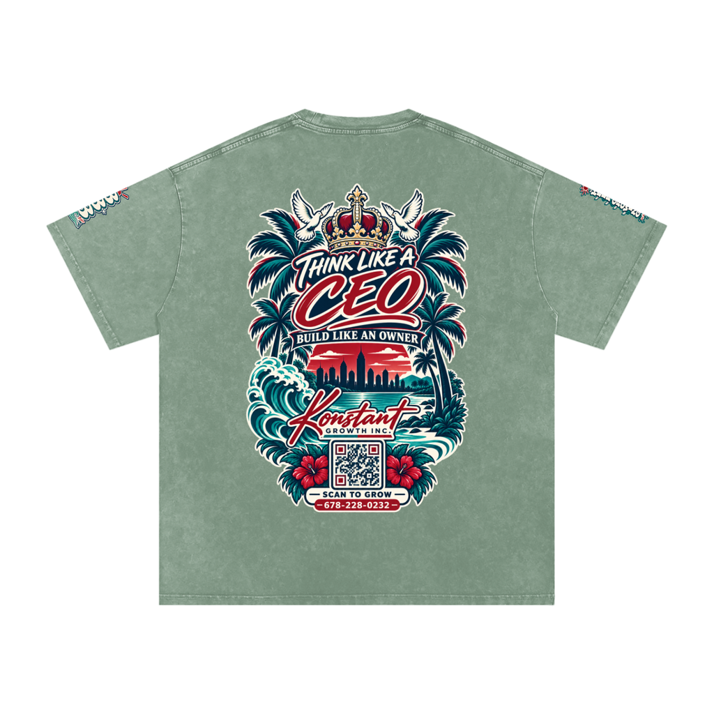 Konstant Growth Vintage — Snow Washed Oversized Cotton T-Shirt