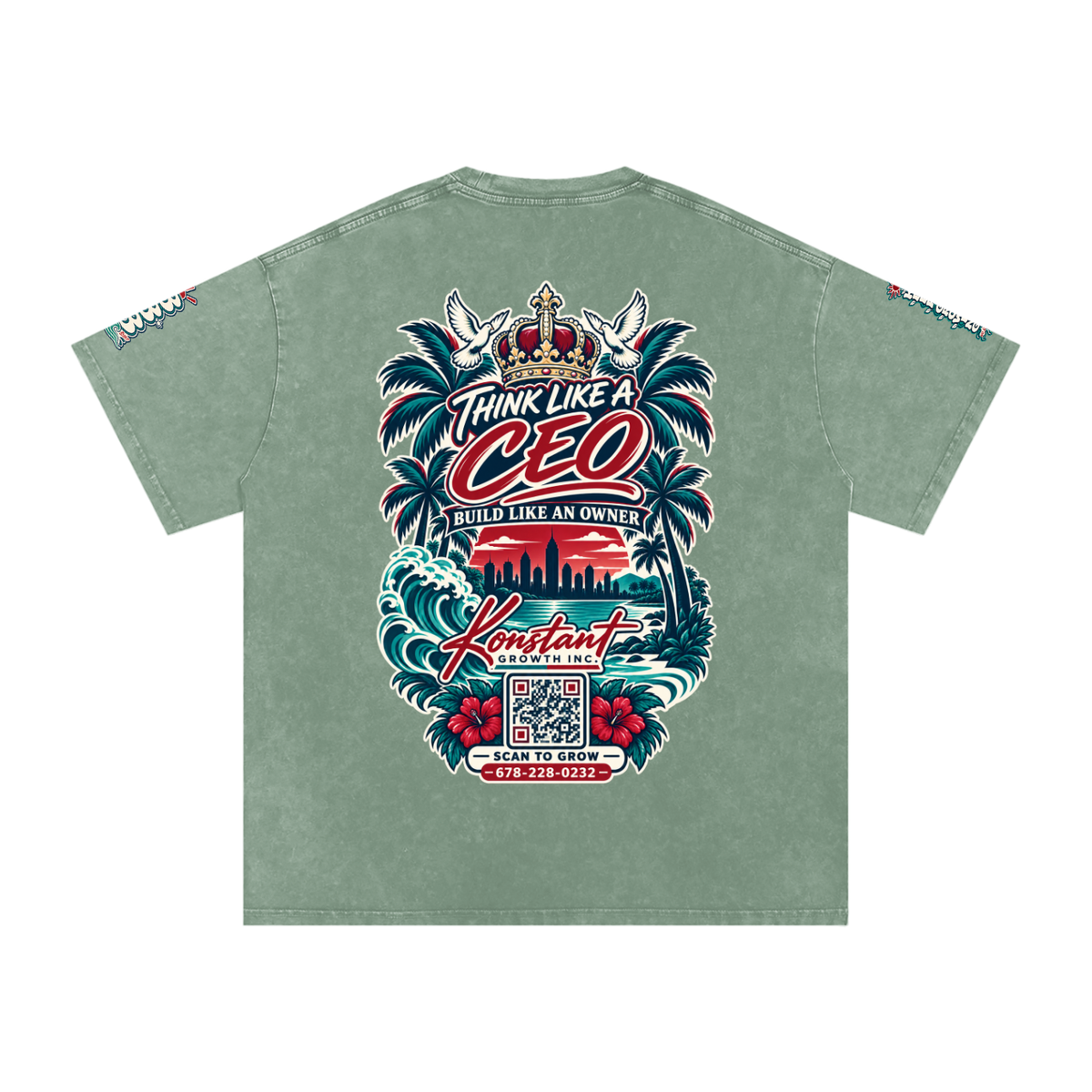 Konstant Growth Vintage — Snow Washed Oversized Cotton T-Shirt