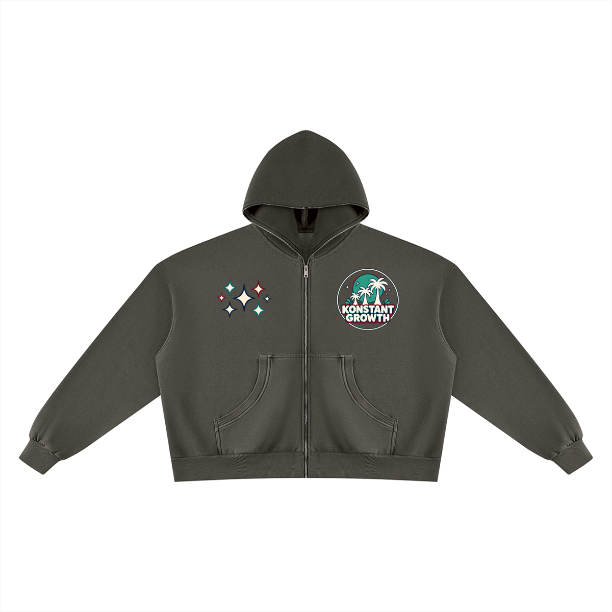 Unisex Vintage Wash Fleece Boxy Hoodie ODMPOD