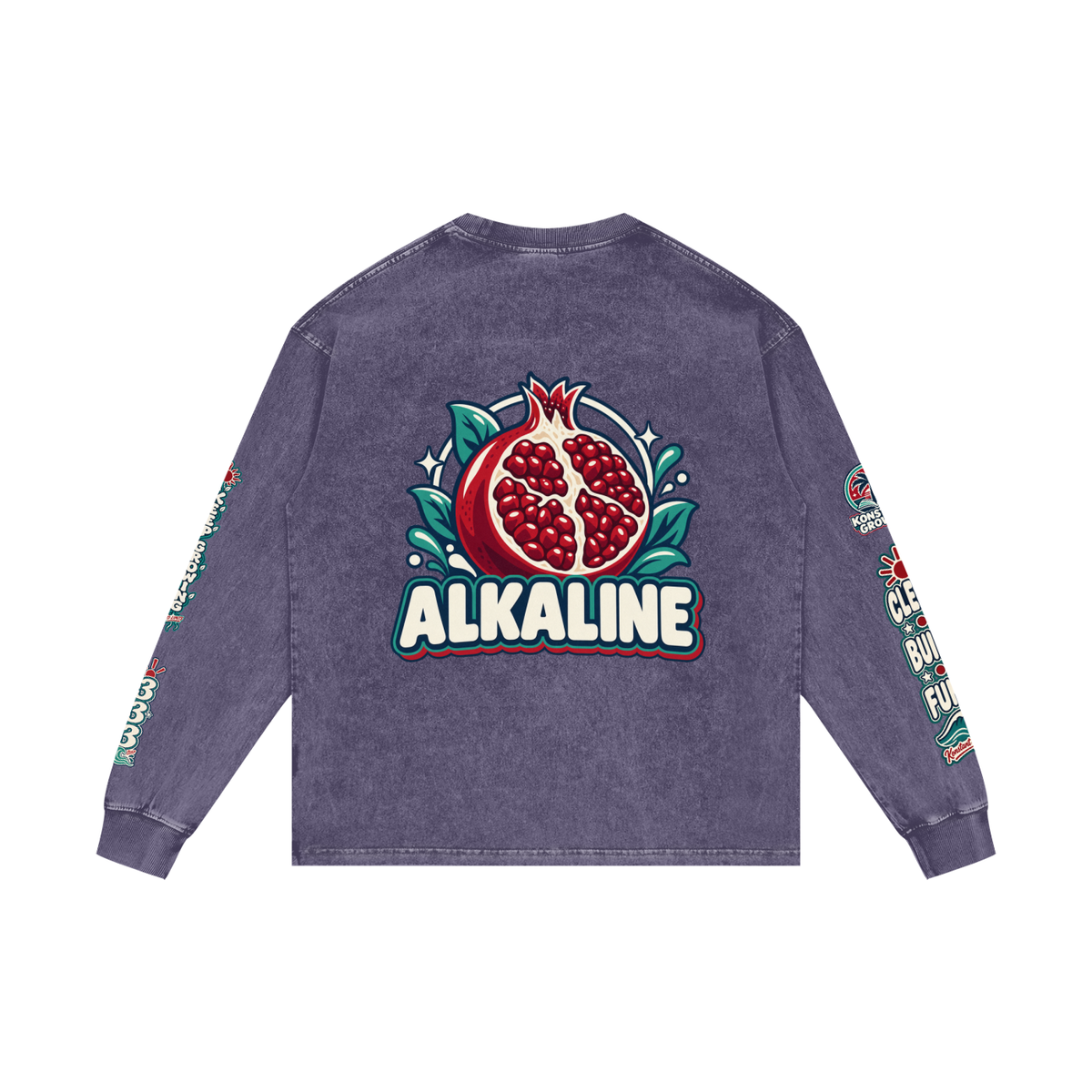 Konstant Growth Vintage — Pomegranate Acid Wash Long Sleeve Tee