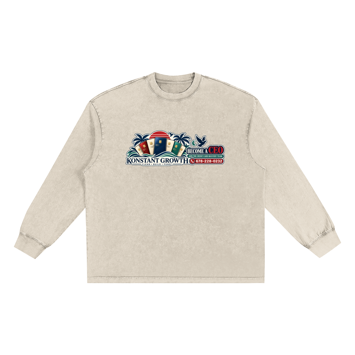 Konstant Growth Vintage — Snow-Washed Frayed-Edge Tee — Edition II ODMPOD