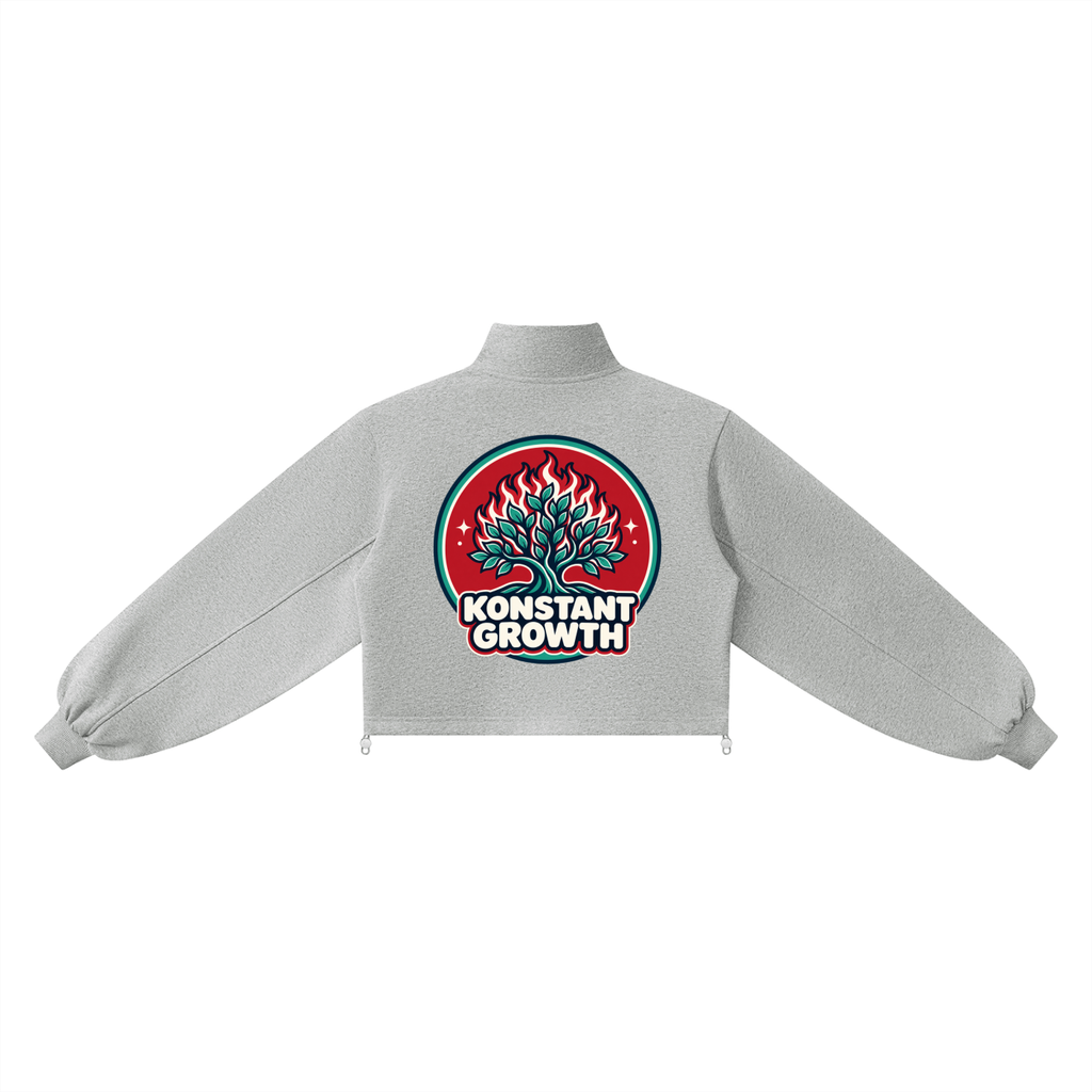 Konstant Growth Vintage — Women’s Mock-Neck Quarter-Zip Sweatshirt