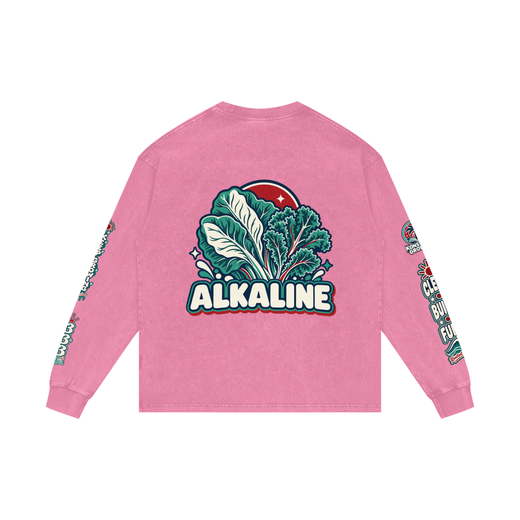Acid Wash Oversize Long Sleeve T-Shirt