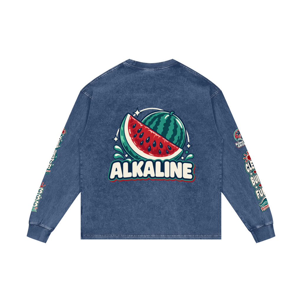 Acid Wash Oversize Long Sleeve T-Shirt