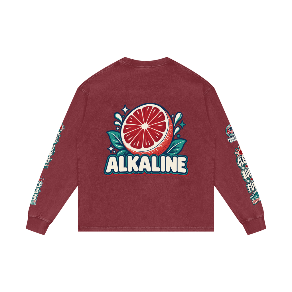 Acid Wash Oversize Long Sleeve T-Shirt