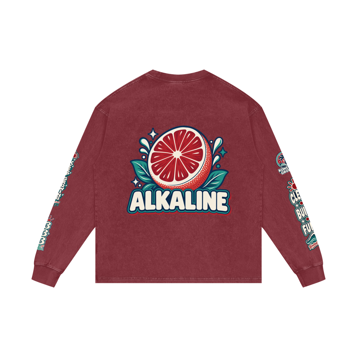 Acid Wash Oversize Long Sleeve T-Shirt