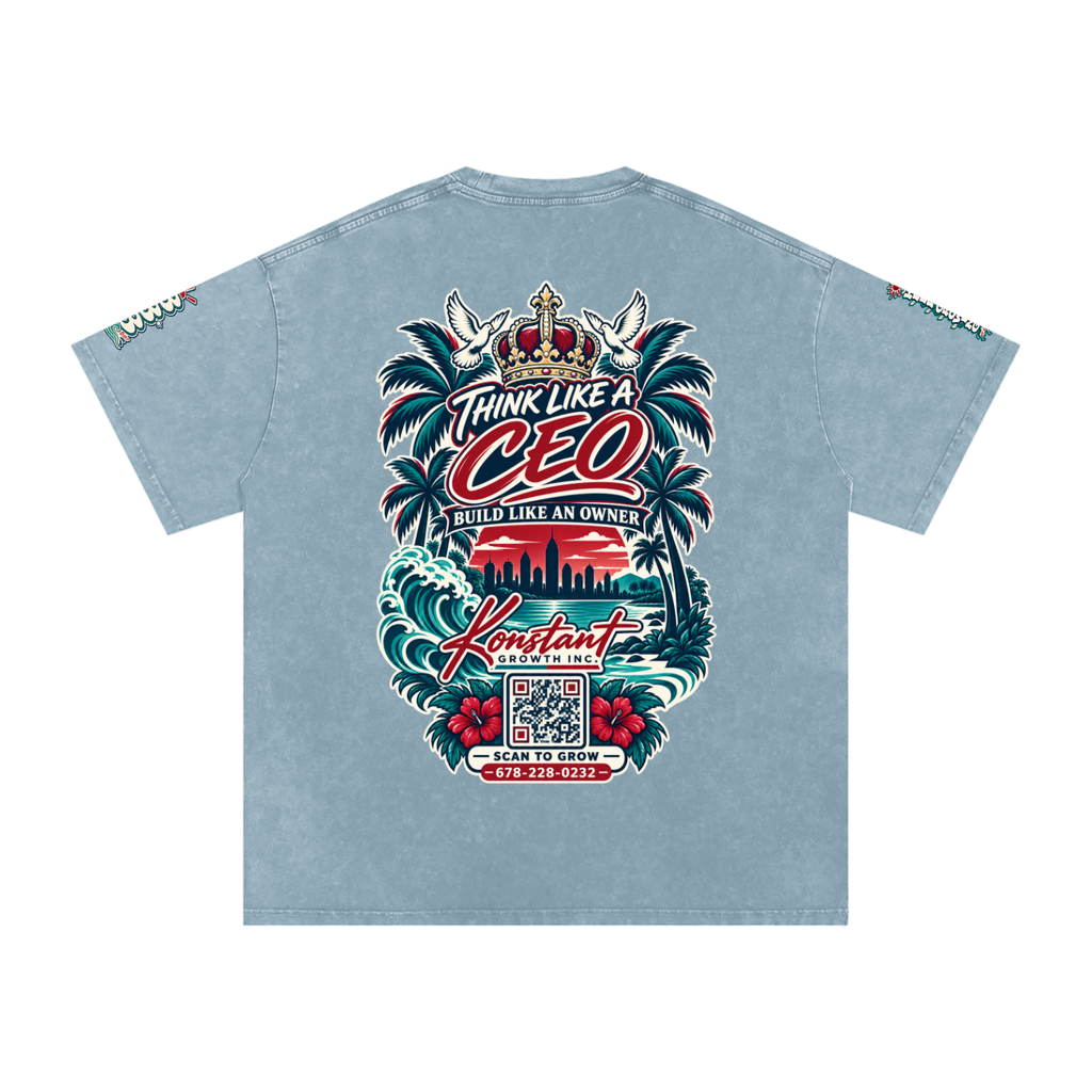 Konstant Growth Vintage — Snow Washed Oversized Cotton T-Shirt