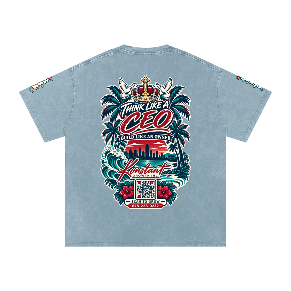 Konstant Growth Vintage — Snow Washed Oversized Cotton T-Shirt