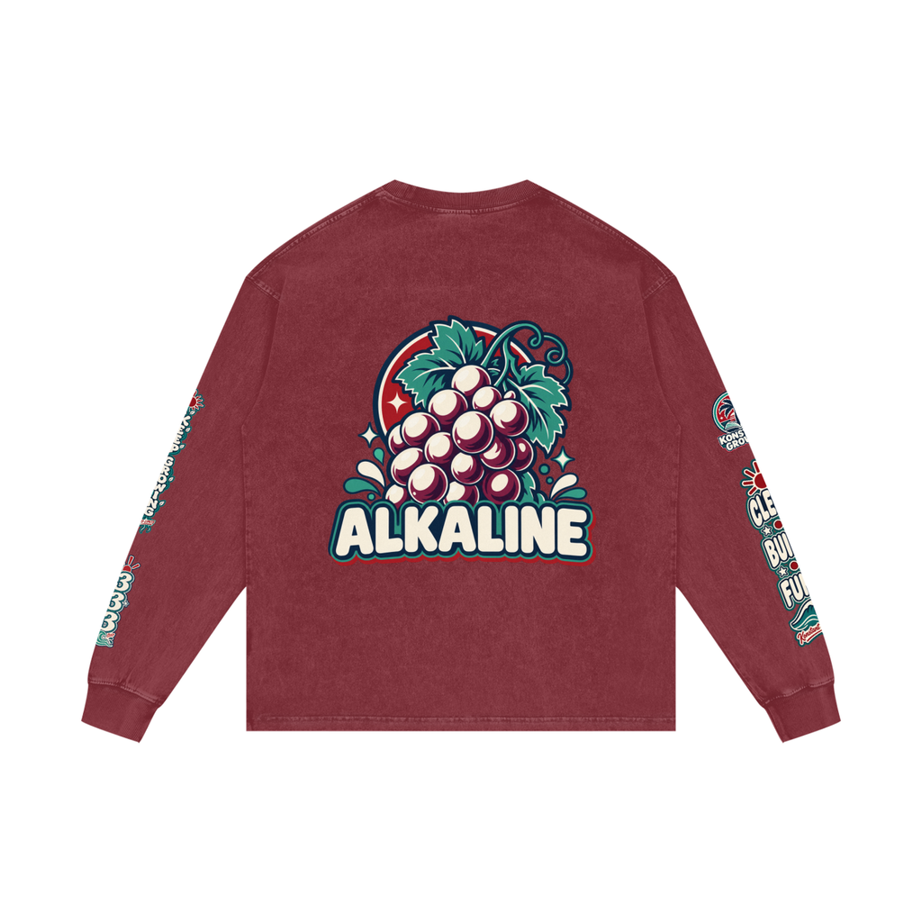 Acid Wash Oversize Long Sleeve T-Shirt
