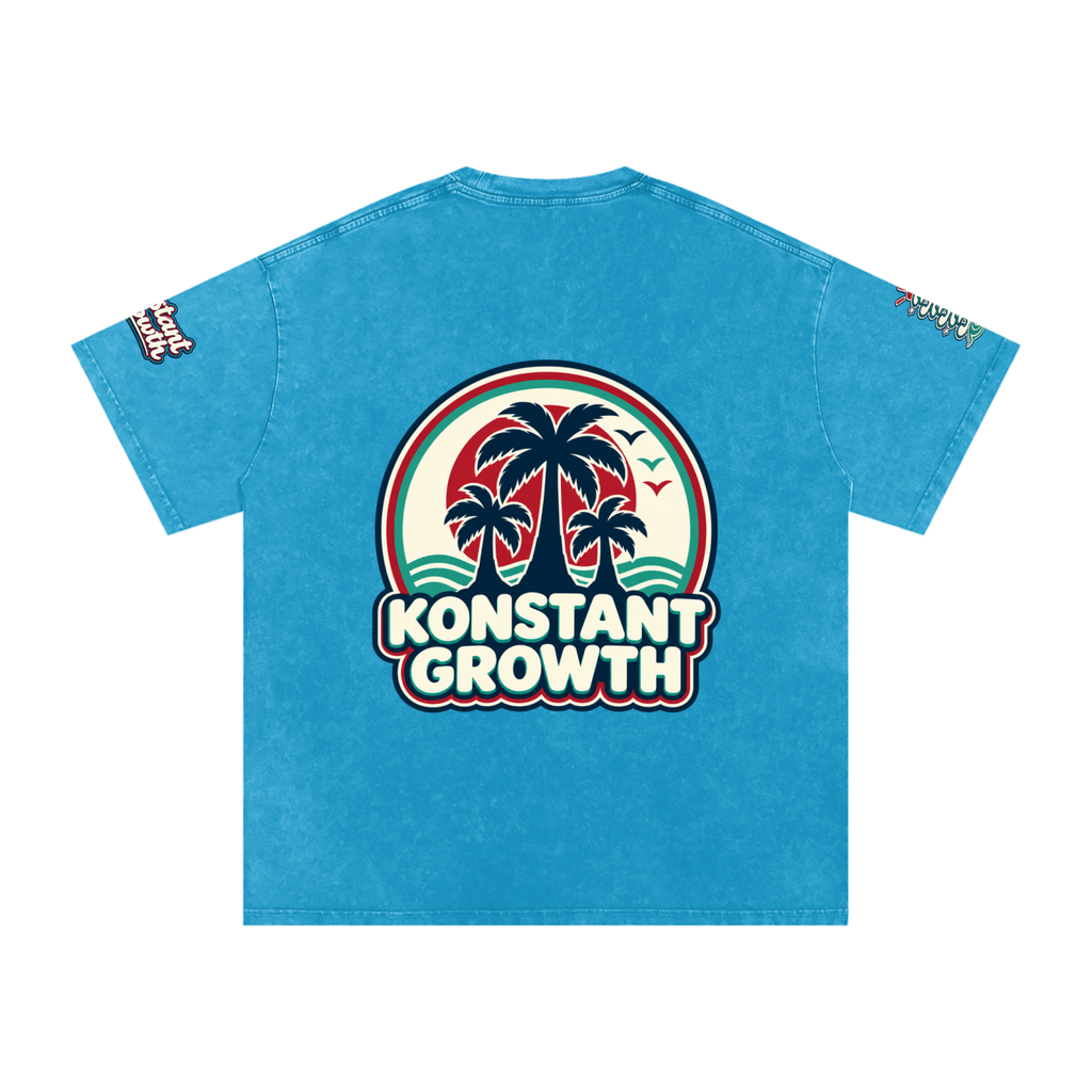 Konstant Growth Vintage — Snow Washed Oversized Cotton T-Shirt