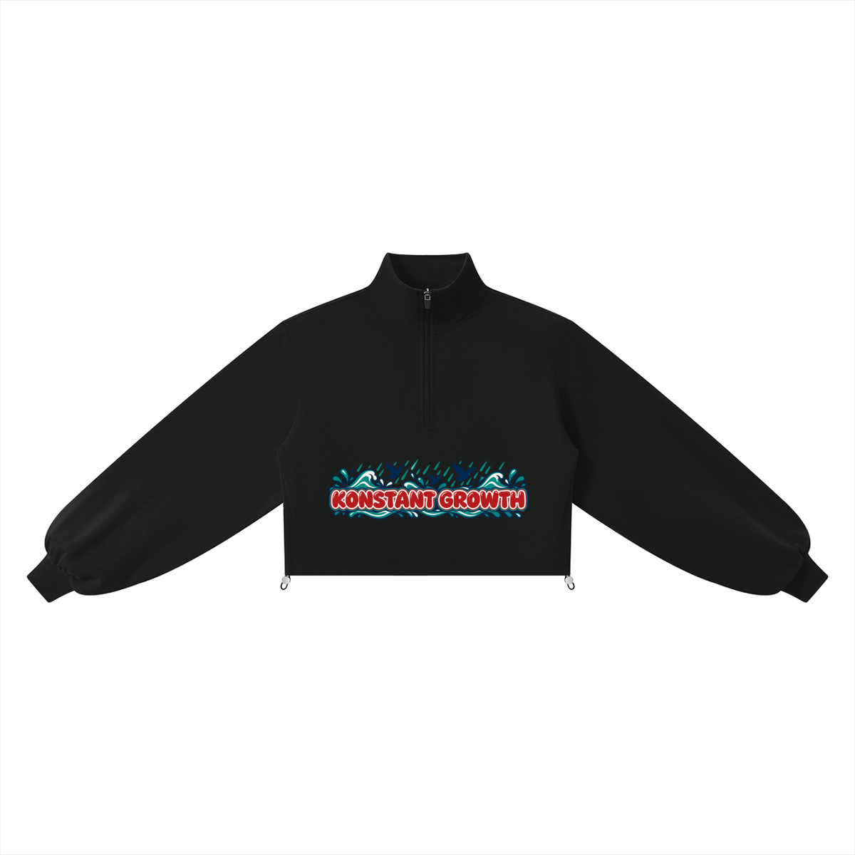 Konstant Growth Vintage — Women’s Mock-Neck Quarter-Zip Sweatshirt ODMPOD