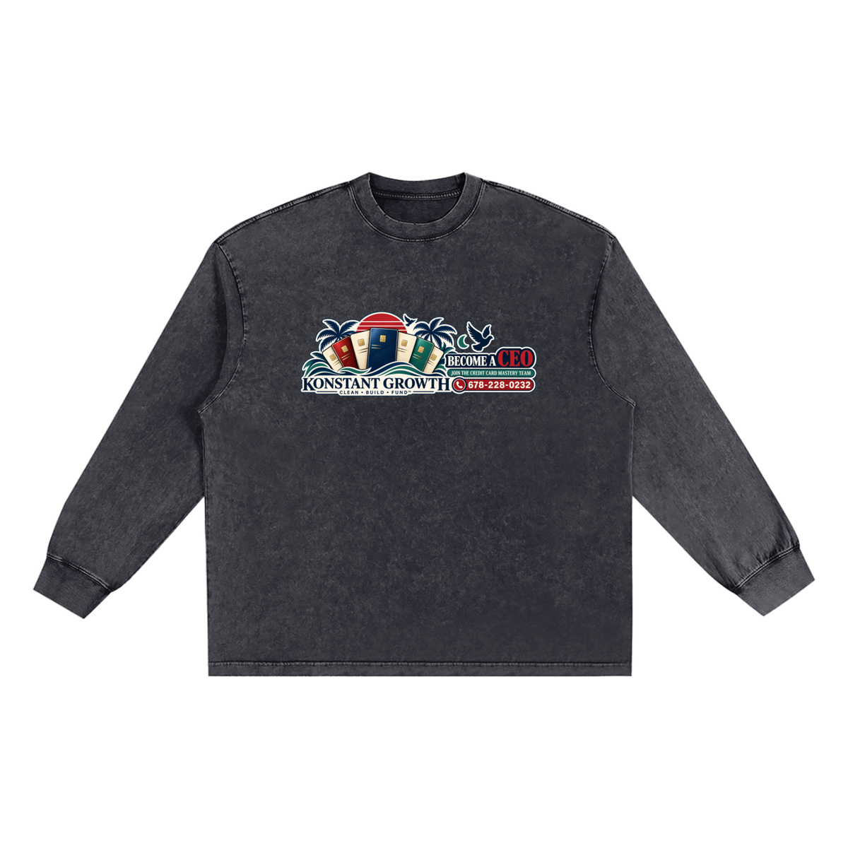 Konstant Growth Vintage — Snow-Washed Frayed-Edge Tee — Edition I ODMPOD